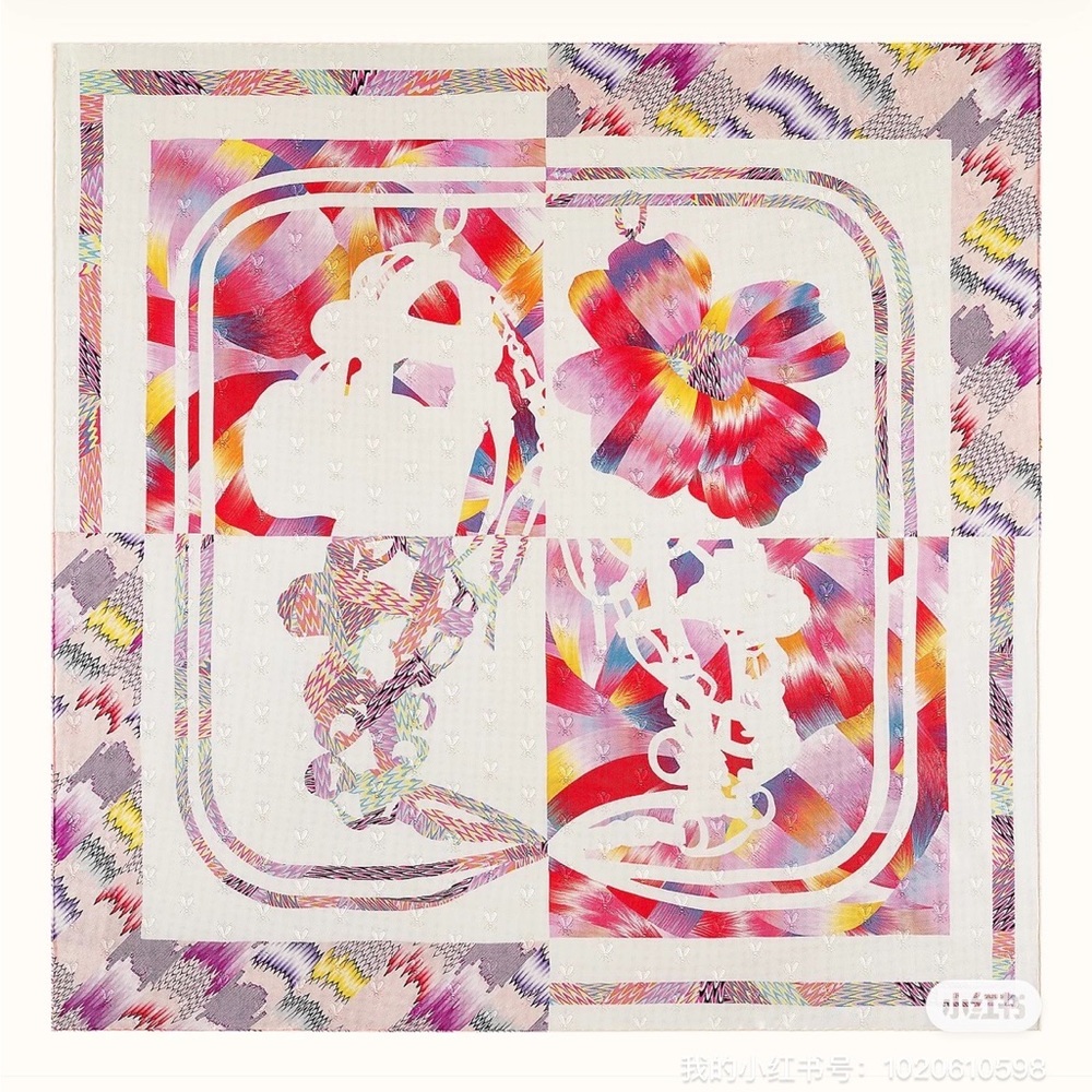 Hermes Limited Edition Marble Silk Brides de Gala scarf 90